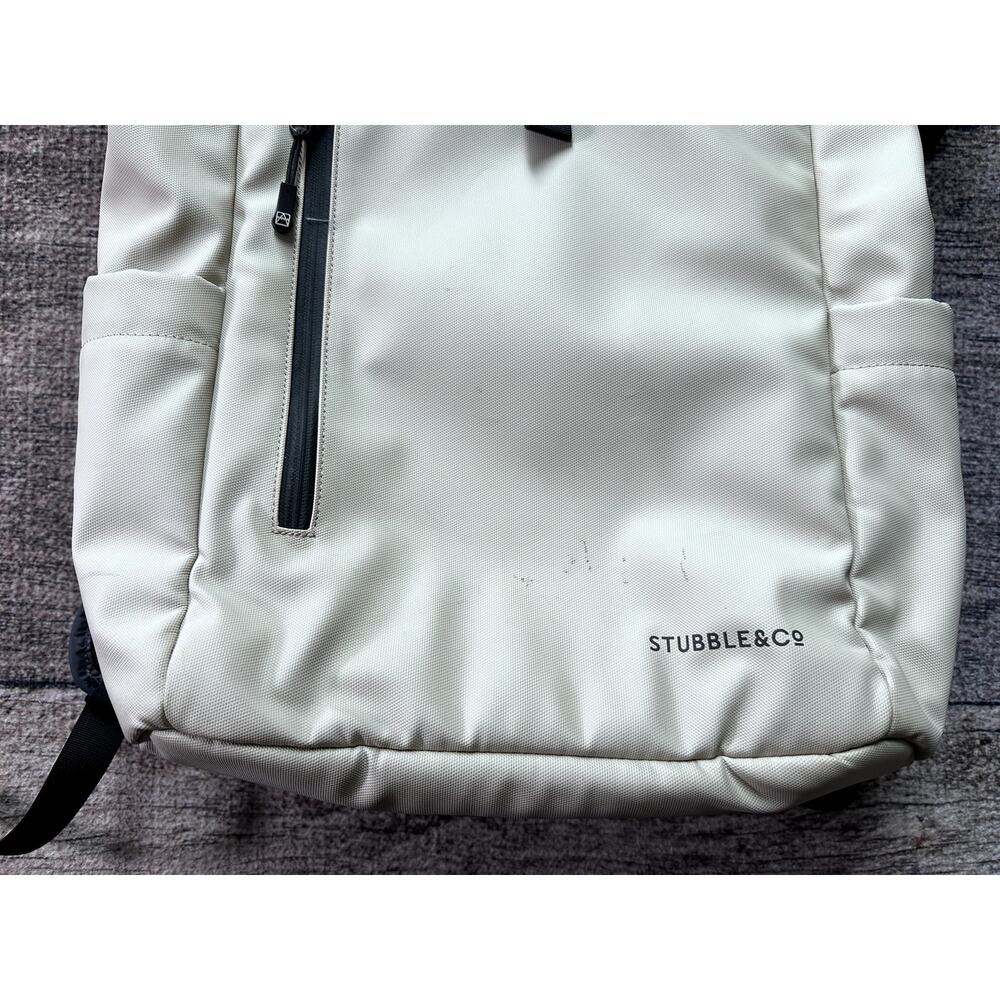 Stubble & Co Roll Top Backpack Sand Laptop Bag Pockets 20L - Picture 3 of 9